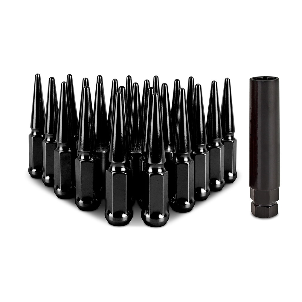 Mishimoto — Mishimoto Mishimoto Steel Spiked Lug Nuts M14 x 1.5 24pc Set Black
Spiked Lug Nuts - view 7